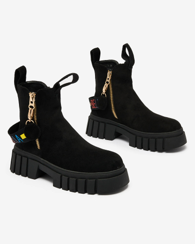 Royalfashion Черные женские сапоги из экокожи Ceriop