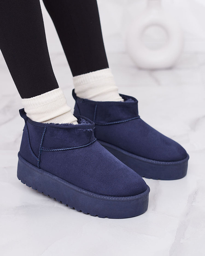Royalfashion Navy blue короткие женские сапоги а'ля сноубутсы Teritsi