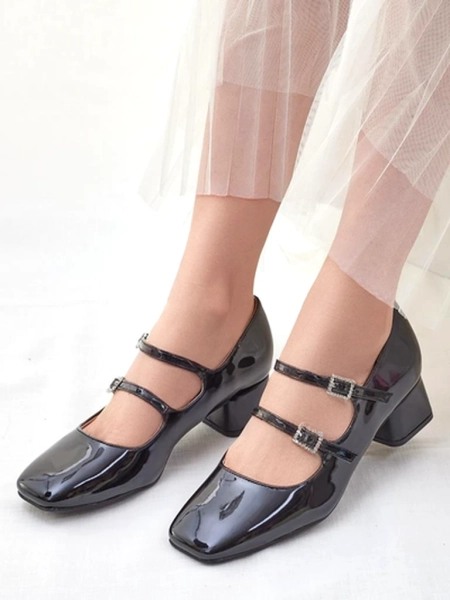 Royalfashion blizgūs moteriški aukštakulniai bateliai su dirželiais Vible