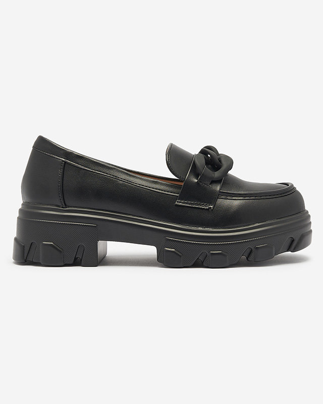 Женские мокасины черного цвета Aromg- Footwear