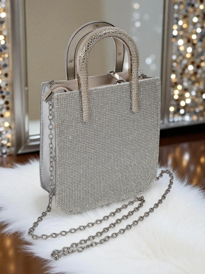 Royalfashion Kopertowa torebka damska z cyrkoniami i r
ączkami w
ę
ża Snake Glam