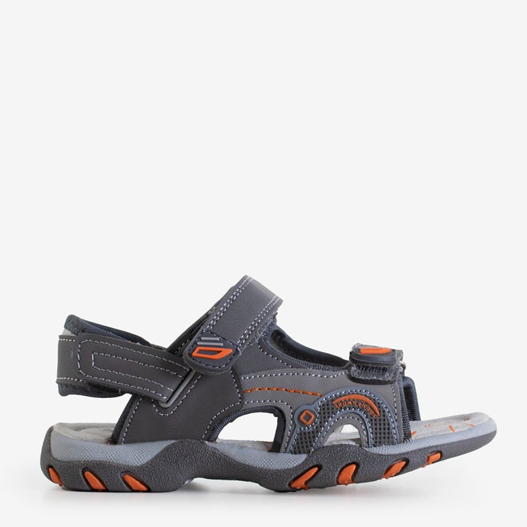 Серые детские сандалии на липучках Rupert