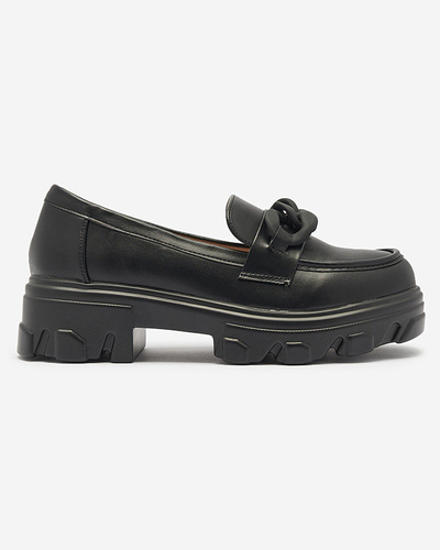 Женские мокасины черного цвета Aromg- Footwear