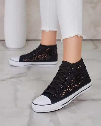 Royalfashion Женские кроссовки с ажурным никелем