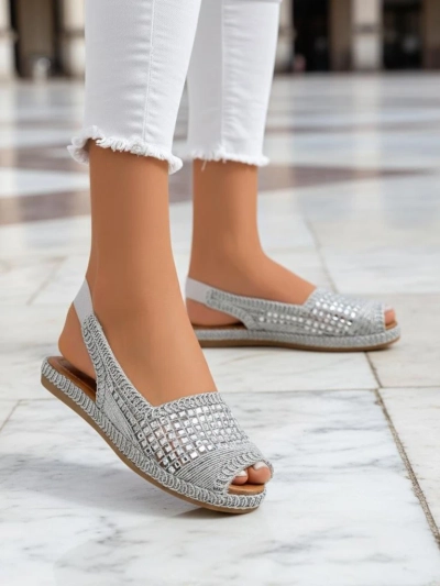 Royalfashion Женские сандалии эспадрильи с цирконами Belle Sparkle