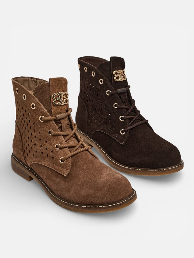 Ažūriniai moteriški aulinukai iš natūralios odos Aurelias