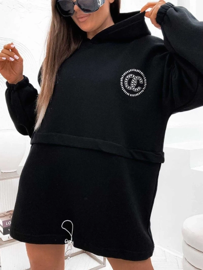 Женский хлопковый длинный худи Royalfashion