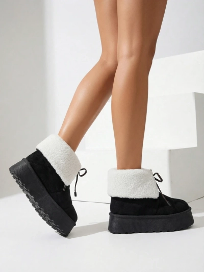 Royalfashion Moteriški balti batai su pamušalu WDeno