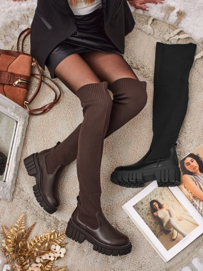 Женские ботфорты без застежки Obsidian Rose