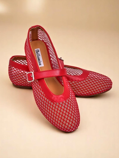 Royalfashion moteriški balerinos bateliai su išpjovomis ir dirželiu Naommi