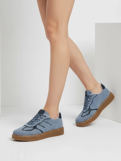 Moteriški sportbačiai „Luna“ mėlyni ekologiški kasdieniai