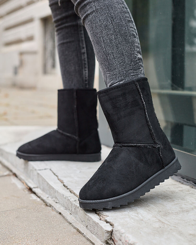 Royalfashion Черные сапоги a'la snow boots for women Leaner