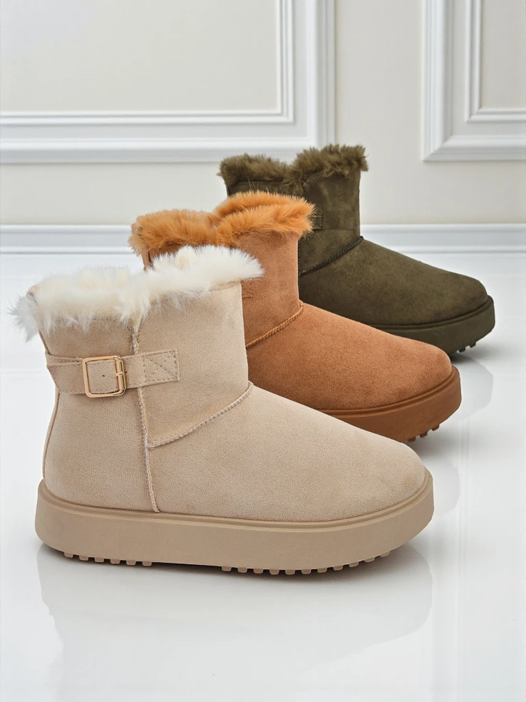 Royalfashion Krótkie buty a'la śniegowce damskie Aurelia Classico - zimowe sztosy!