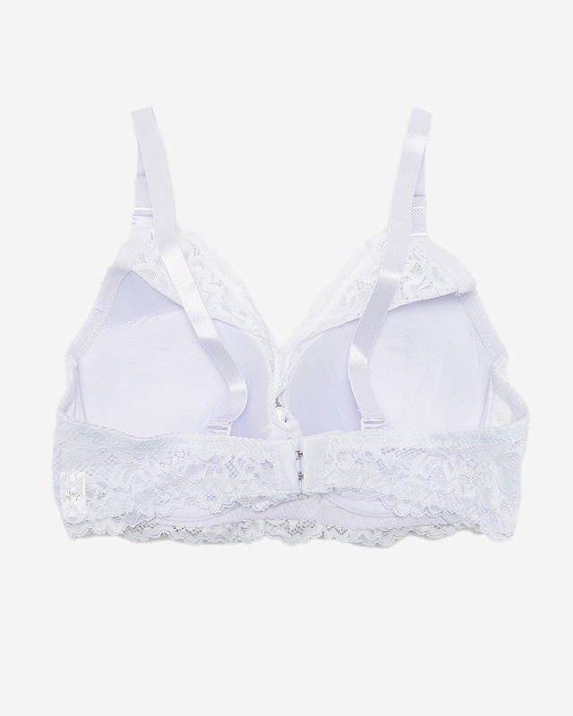 Balta moteriška liemenėlė su nėriniais - Apatiniai drabužiai