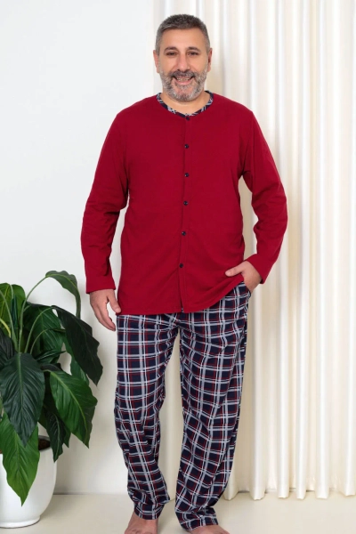 Royalfashion Vyrų medvilniniai marginti pižamos DIDELIS DYDIS