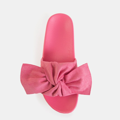 Rožinės moteriškos šlepetės su lanku Dolorisa - Batai