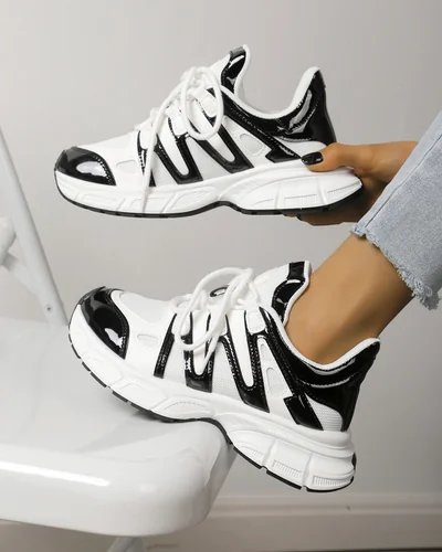 Royalfashion Moteriški sportiniai sneakersai storesniu padu Loness