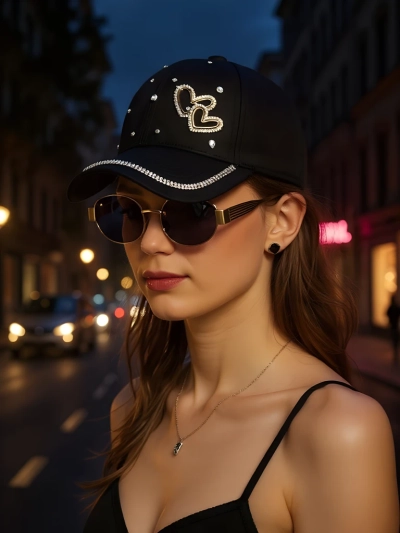Royalfashion Кепка с стразами Heart Spark