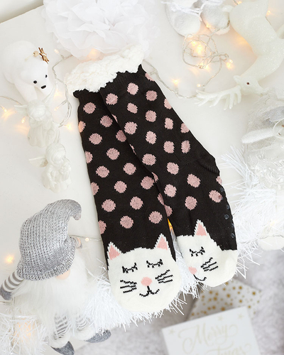 Красные женские носки с рождественским узором - Нижнее белье