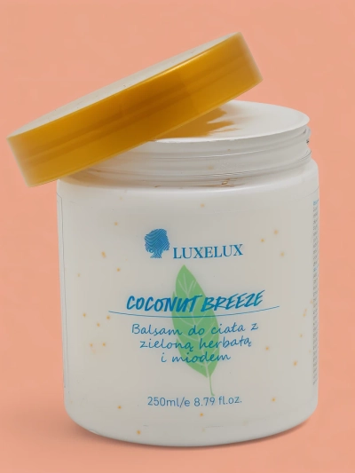Luxelux KOKOSŲ GAIVA Kūno balzamas su žaliąja arbata ir medumi 250 ml