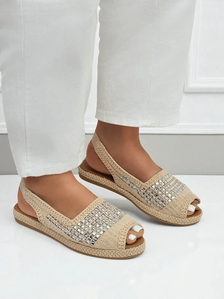 Moteriškos espadrilės sandalai su akutėmis Belle Sparkle