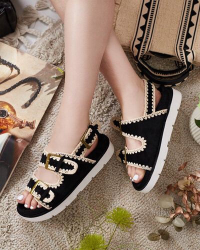 "Royalfashion" Moteriški zomšiniai sandalai "Lunnay eko"