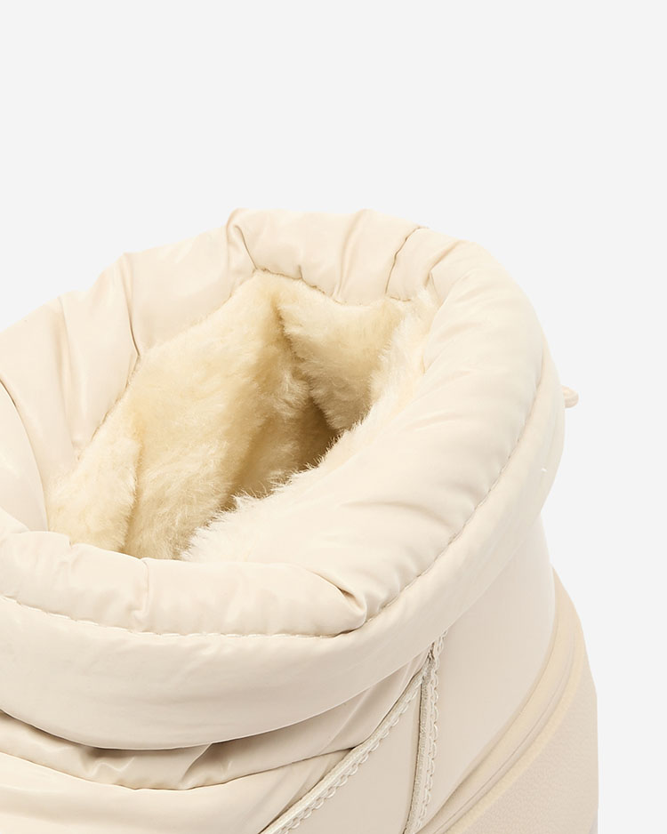 "Royalfashion" Kreminės spalvos moteriški sniego batai "Ademra"