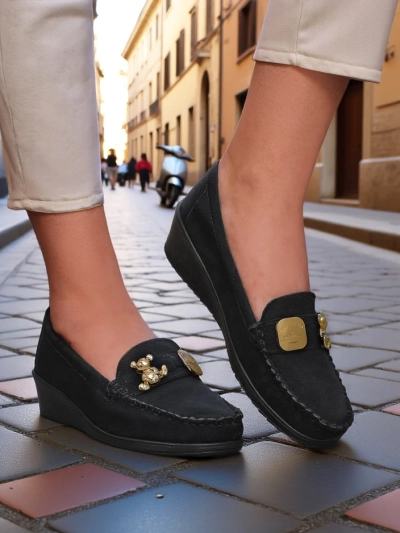 Royalfashion moteriški loaferiai su žemu pakulniu Mollan