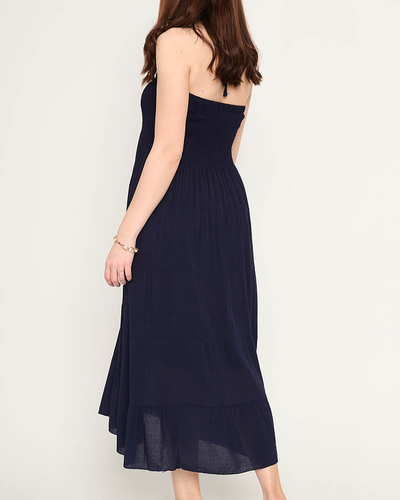 Navy midi suknelė PLUS SIZE - Drabužiai