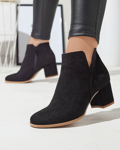 Женские сапоги из эко-замши черного цвета Frenas - Обувь