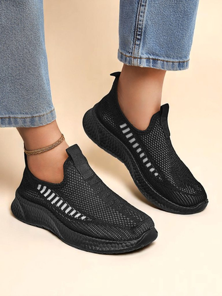 Royalfashion Wsuwane damskie materiałowe buciory Sport Slip-On