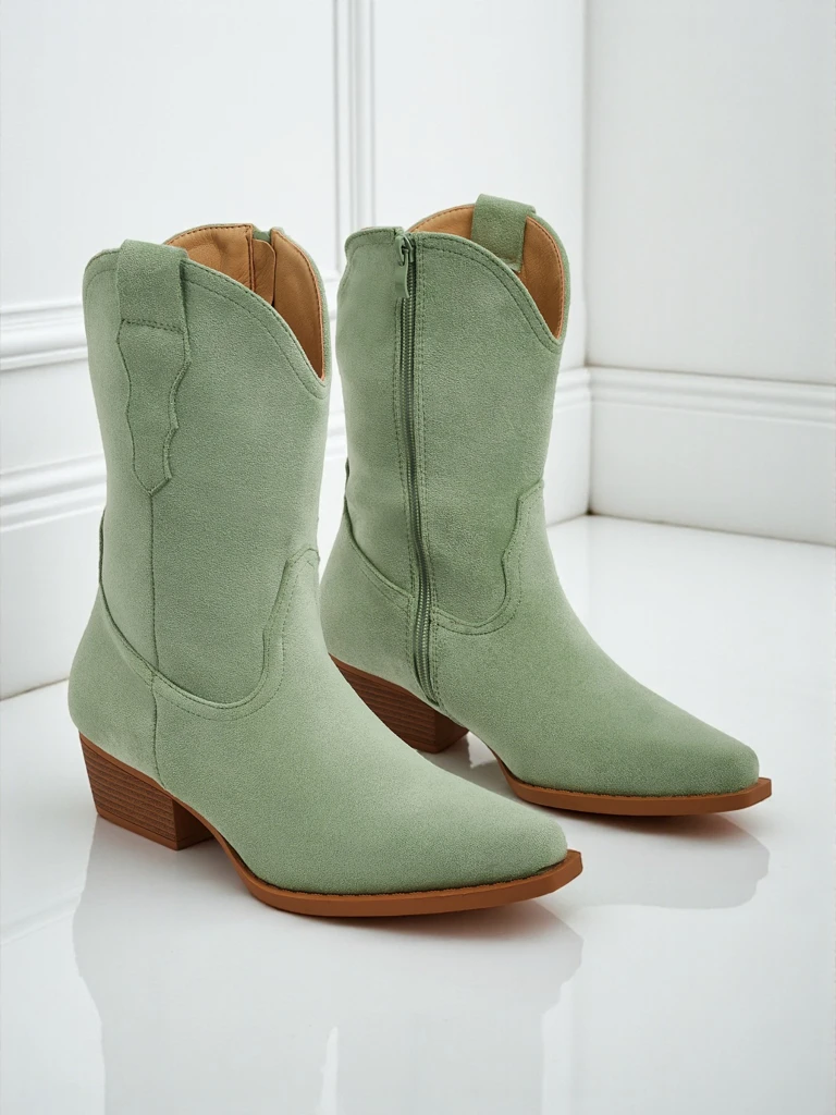 Женские ковбойские ботинки из эко-замши SpireHush