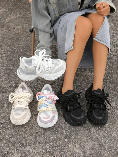 Royalfashion Moteriški sportiniai sneakersai storesniu padu Loness