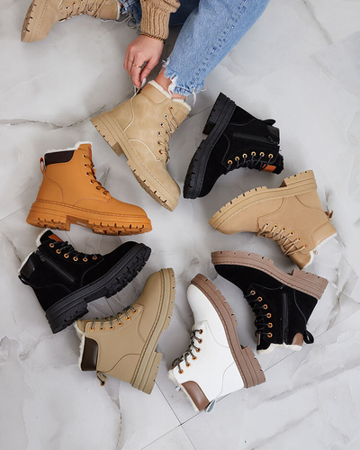 Royalfashion Camel женские утепленные сапоги-трапперы Radoras