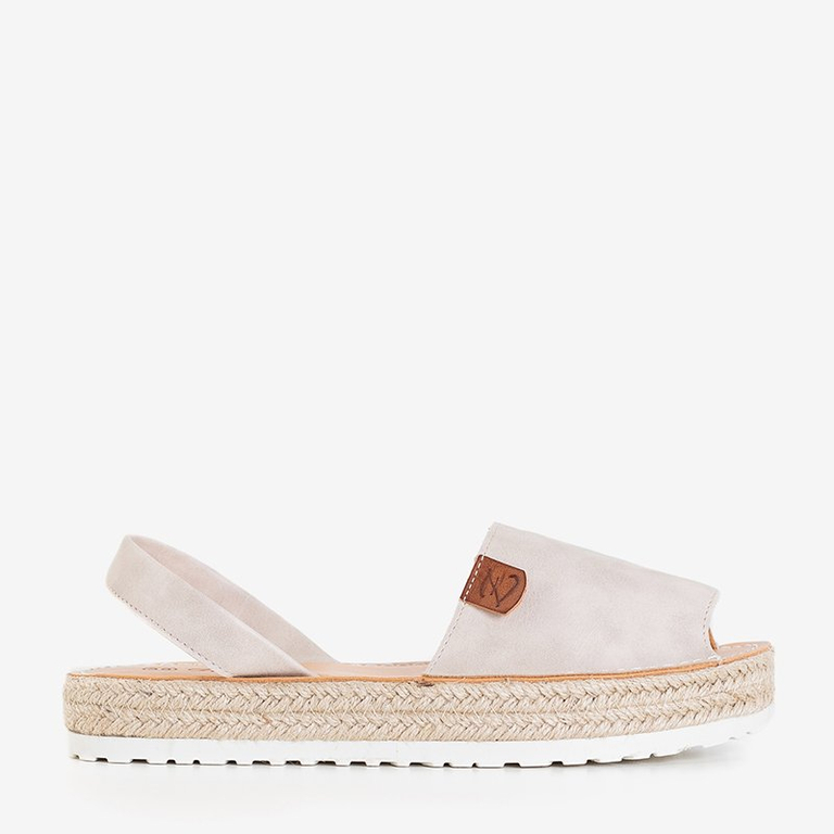 Moteriškos smėlio spalvos basutės ant Zarela platformos - Avalynė