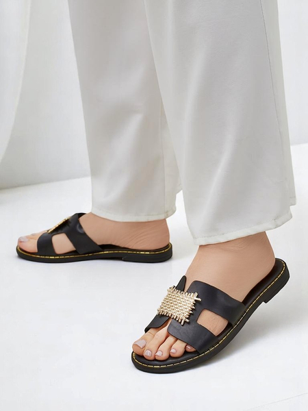 Royalfashion moteriškos papuoštos šlepetės Crattes