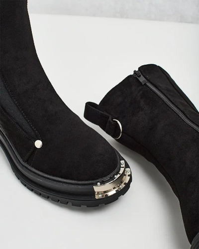 Royalfashion Moteriški eko zomšos batai Homni