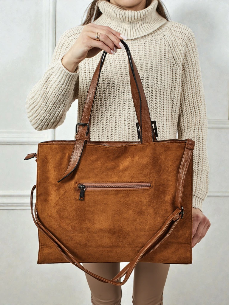 Moteriška pirkinių rankinė Daverna iš eko zomšos