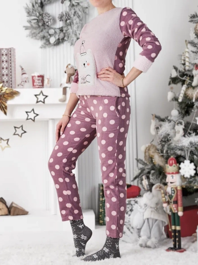 Royalfashion moterų pižama a'la fleece Hello Winter