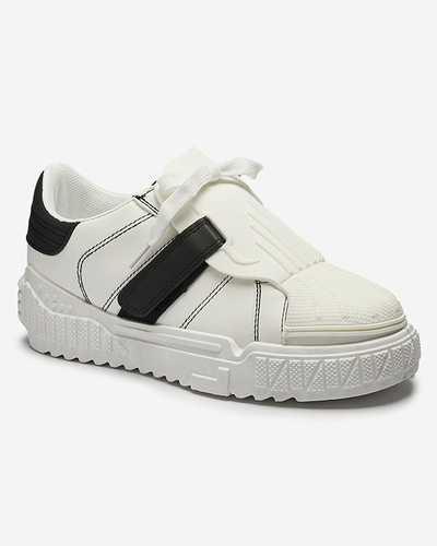 OUTLET Черно-белые женские спортивные туфли с резиновыми вставками Inika - Обувь