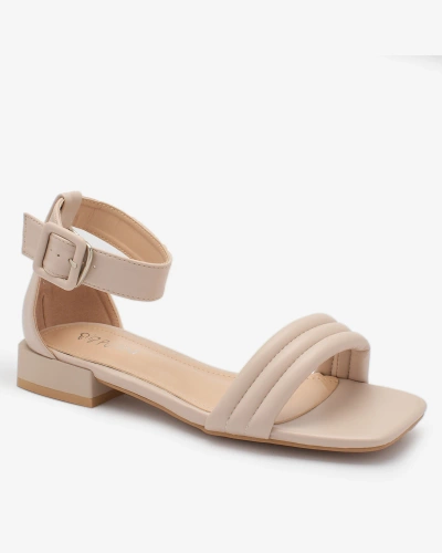 Royalfashion Beige Laylina žemakulniai sandalai