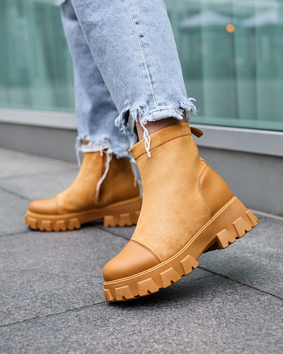 "Royalfashion" Moteriški plokščiapadžiai kupranugario spalvos batai "Leffoi"