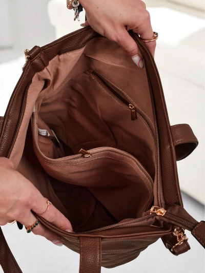 Aurelia Grande Shopper - elegantiška moteriška rankinė iš ekologiškos PU odos A4