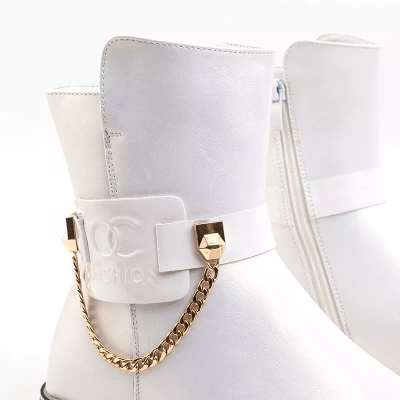 Сапоги детские белые с декором наава - Обувь