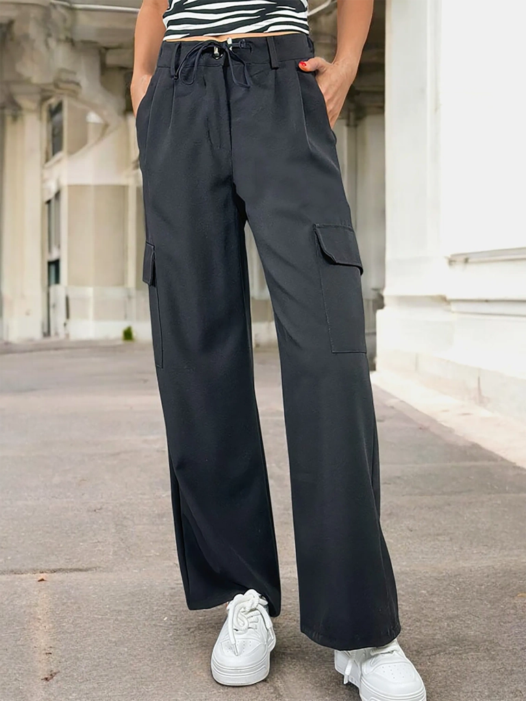 Royalfashion Женские широкие брюки с карманами