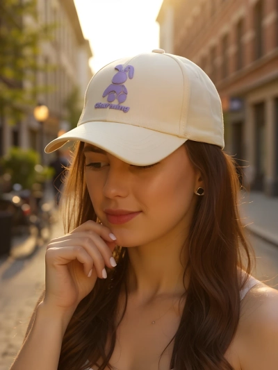 Royalfashion kepurė su kiškio mirksinčia aplikacija
