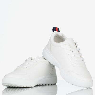 Białe tenisówki damskie z ozdobnym printem Marigold - Obuwie