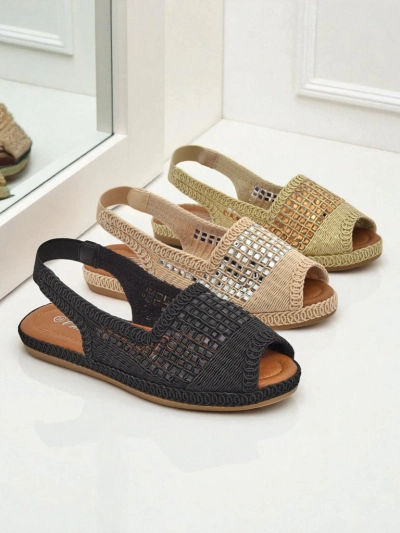 Moteriškos sandalės, moteriškos espadrilės sandalės su akutėmis Belle Sparkle
