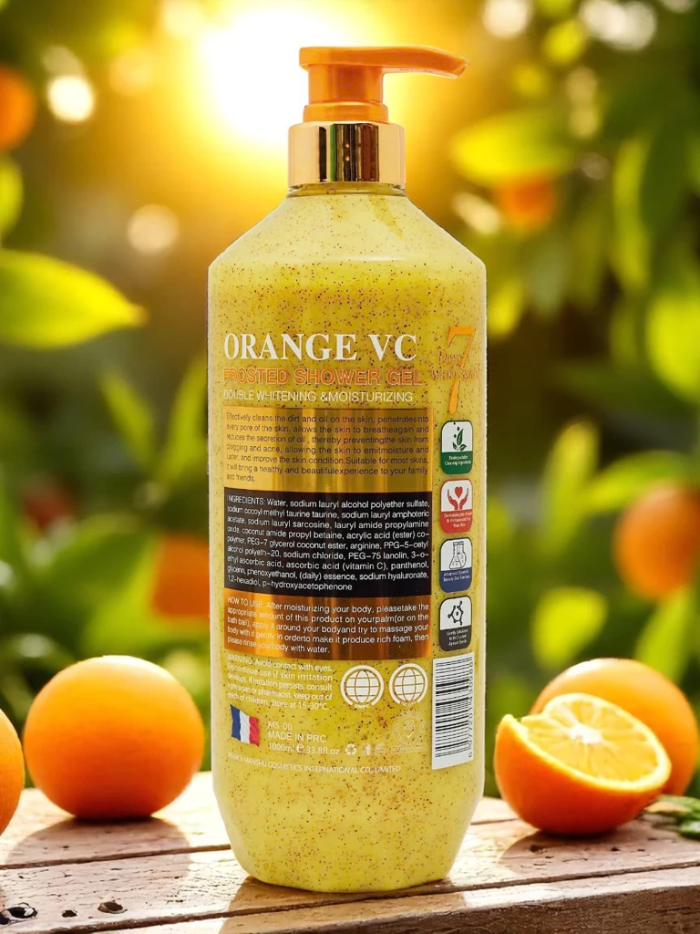 Гель для душа с витамином C, отшелушивающий — увлажнение и сияние