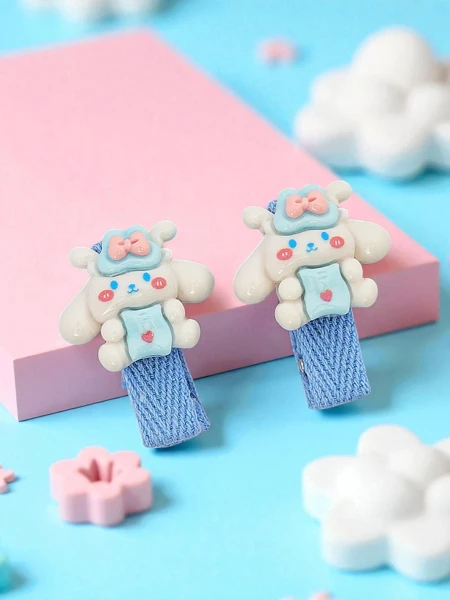 Mieli vaikiški plaukų segtukai su gyvūnėliu